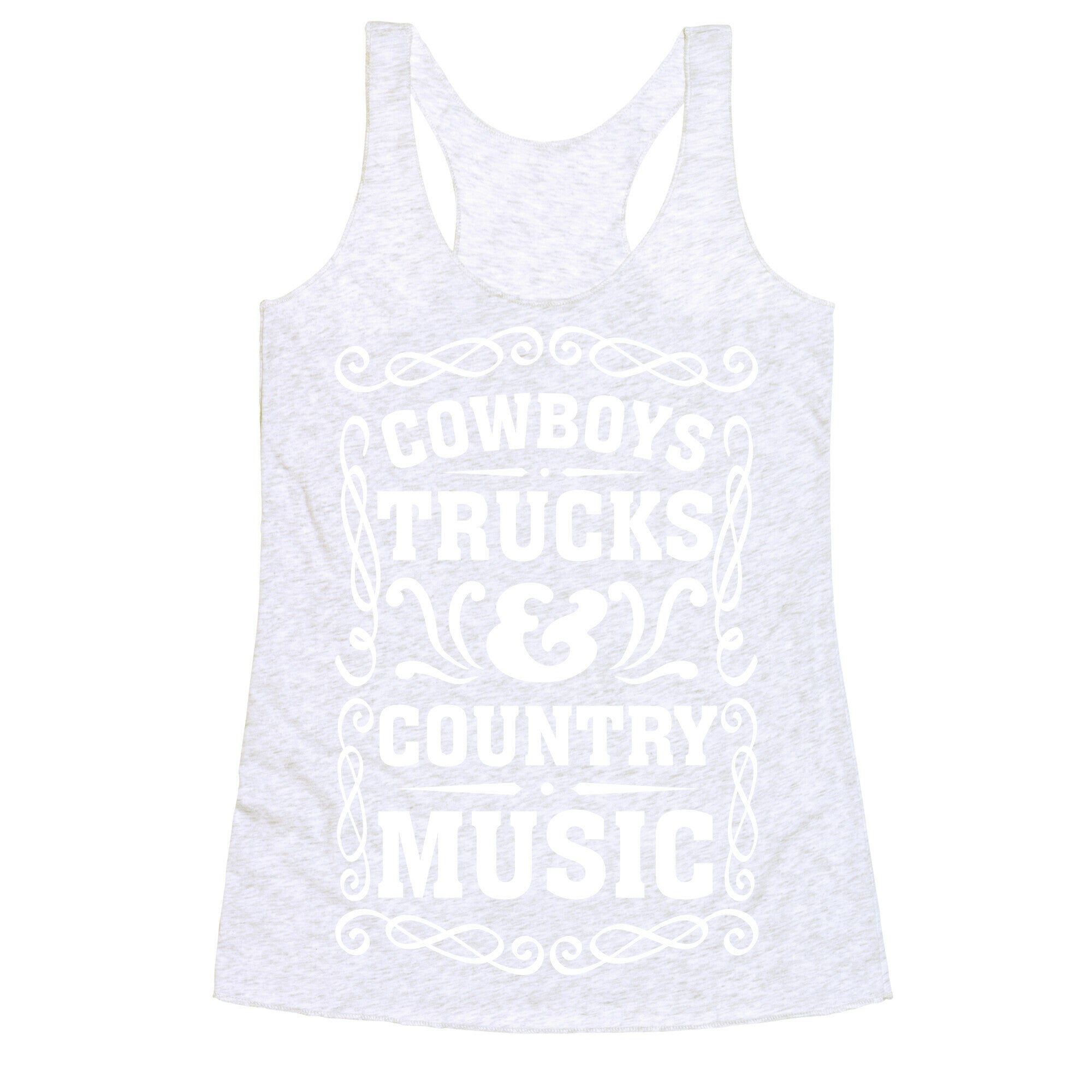 Cowboys Trucks & Country Music Racerback Tank